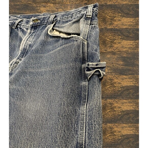 Vintage Pointer Jeans Mens 36x34 Work Heavy Cotton Denim Blue Made in USA - Picture 4 of 16